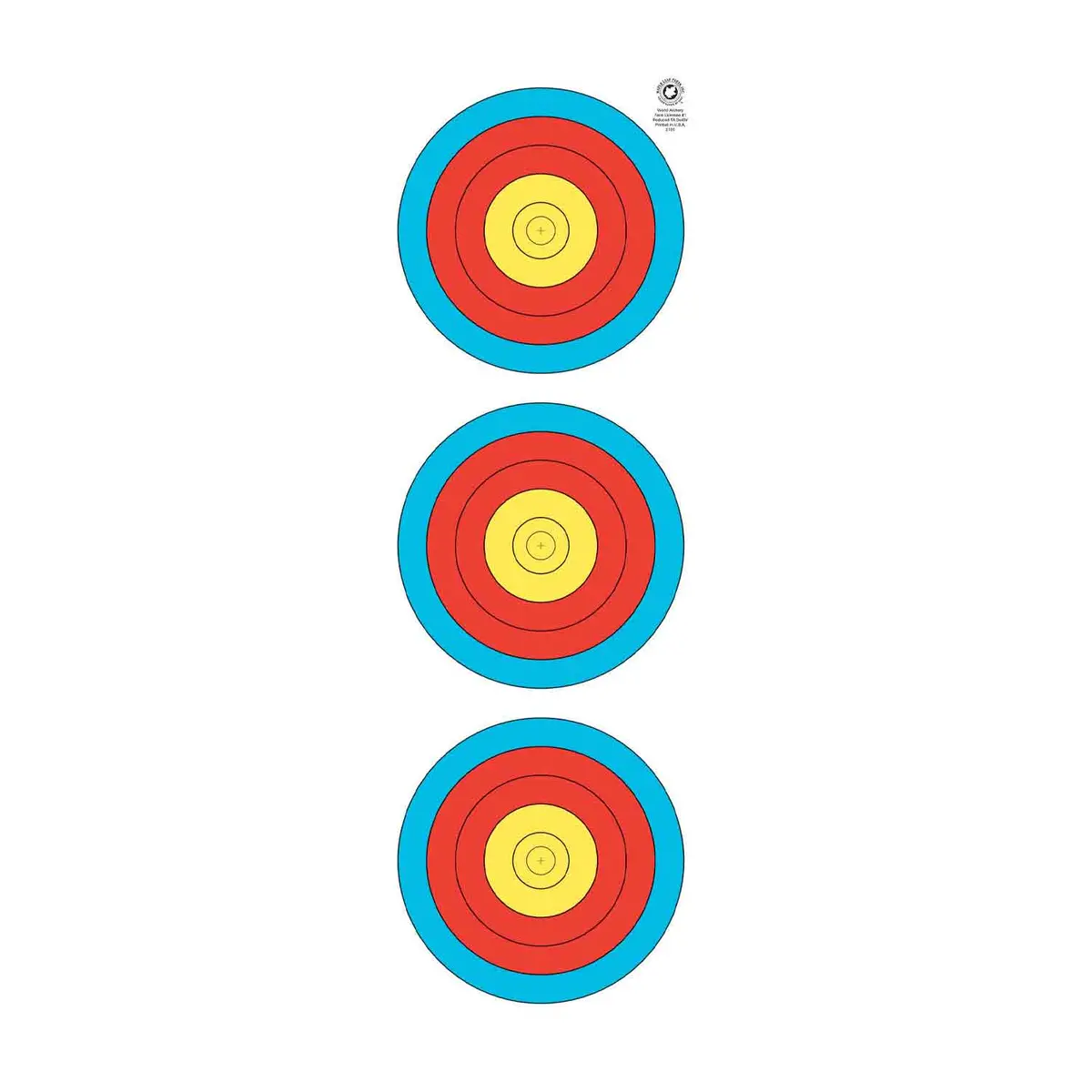 Maple Leaf Miniature World Archery Vertical 3 Spot Target Face 1