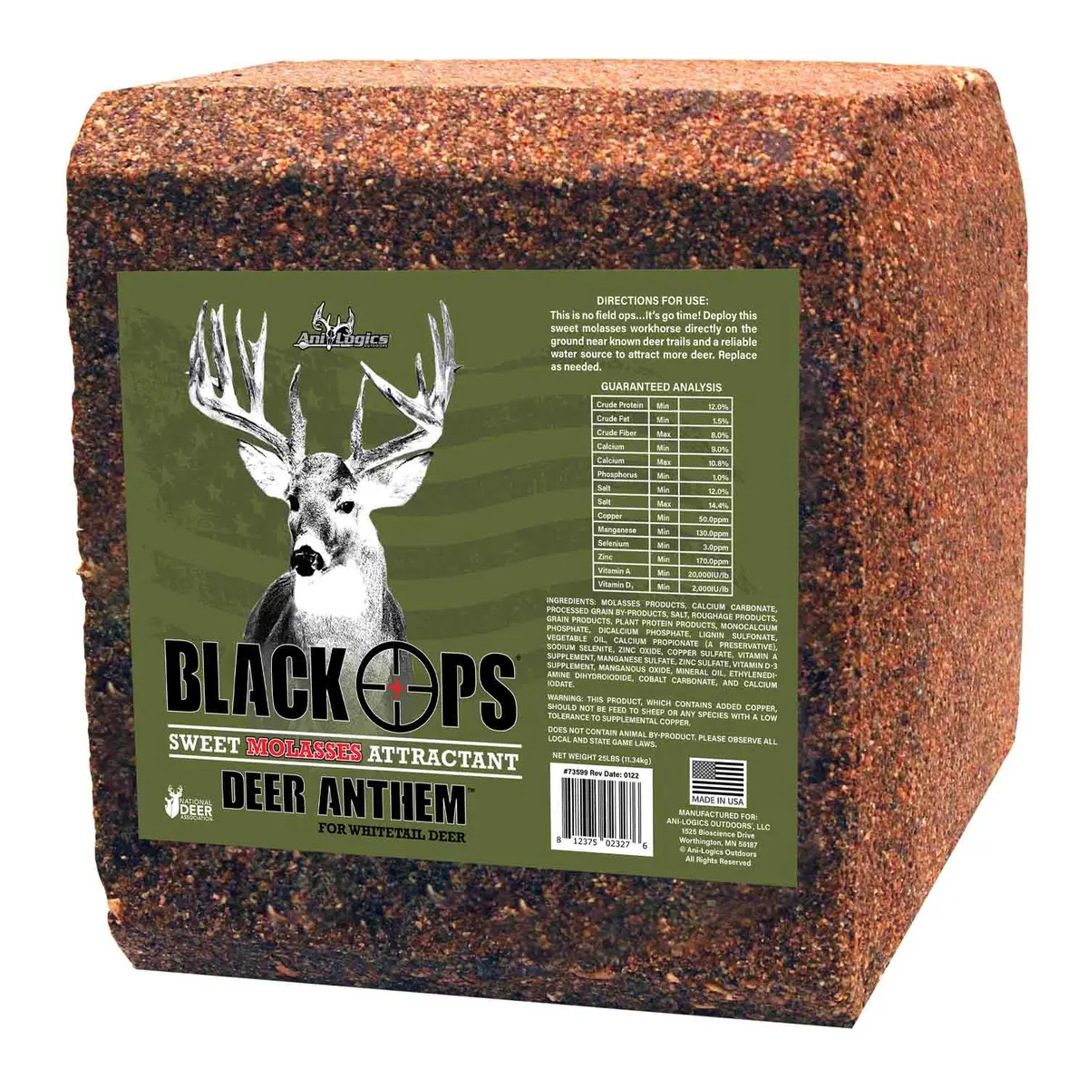 Ani-Logics Black Ops Deer Anthem Molasses Brick 5Lb 1