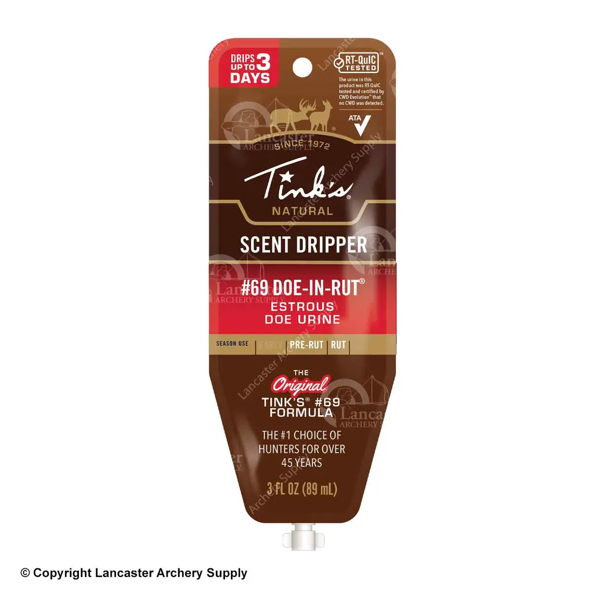 Tink's #69 Doe-In-Rut Synthetic Disposable Scent Dripper 1