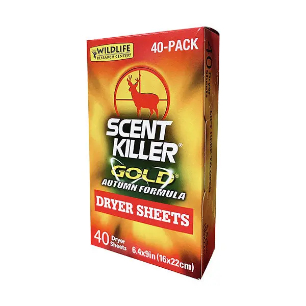 Wildlife Research Center Scent Killer Gold Autumn Formula Dryer Sheets (40 Pack) 1
