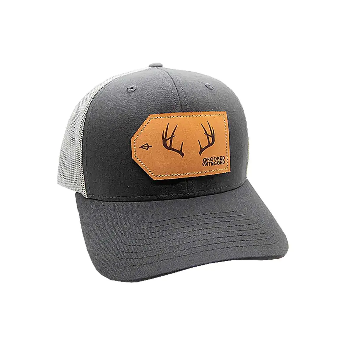 Hooked & Tagged Buck Antler Patch Hat 1
