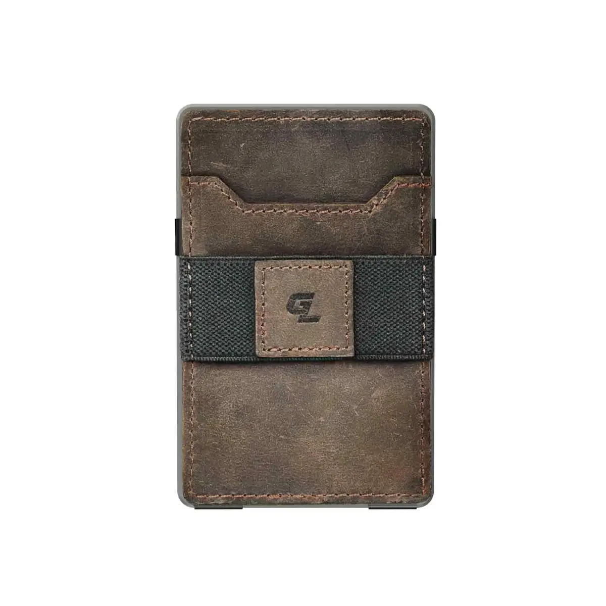 Groove Life Groove Wallet (Gun Metal With Brown Leather Card Sleeve) 1