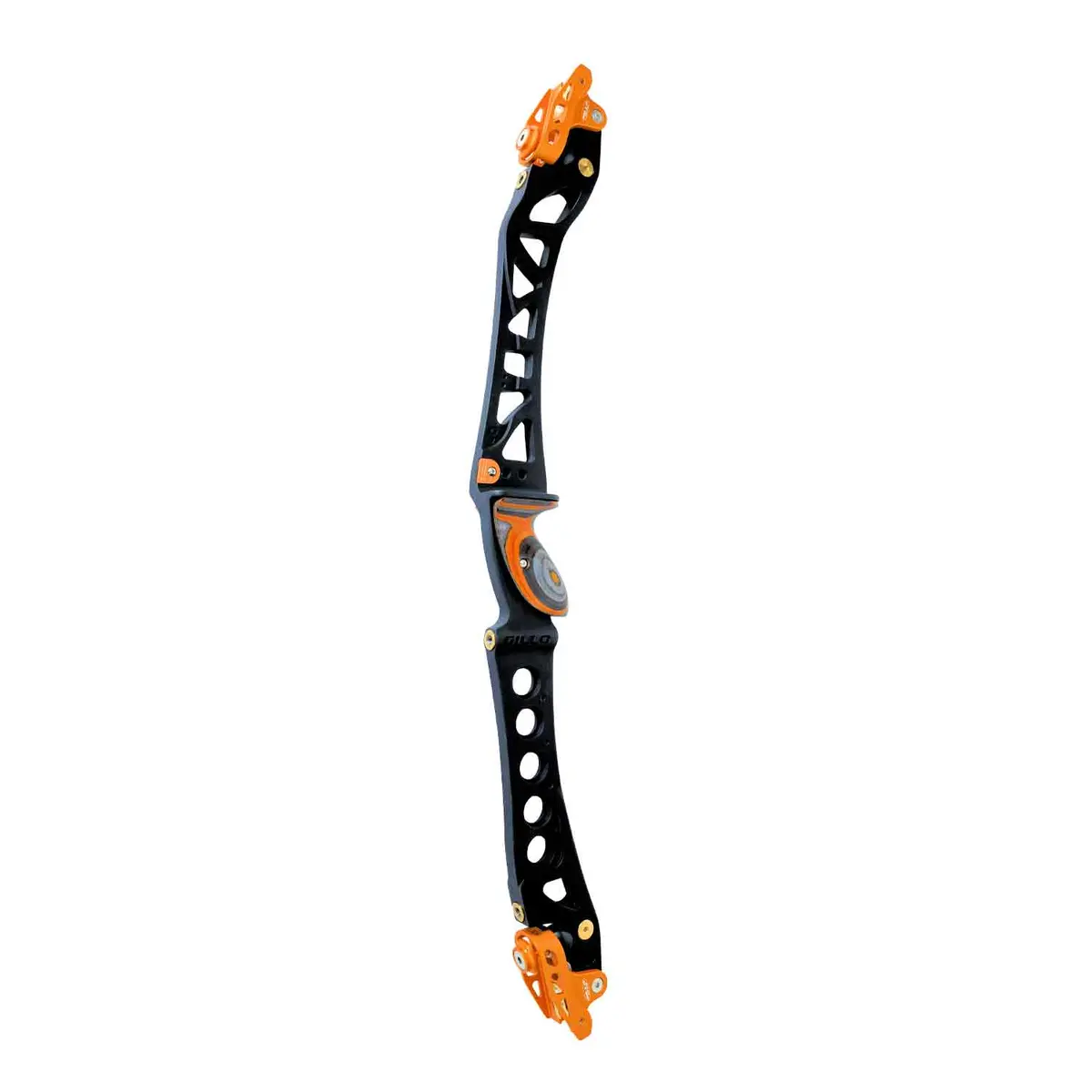 Gillo GT 31" ILF Recurve Bow Riser – Matte Black with Gold Accented Pockets