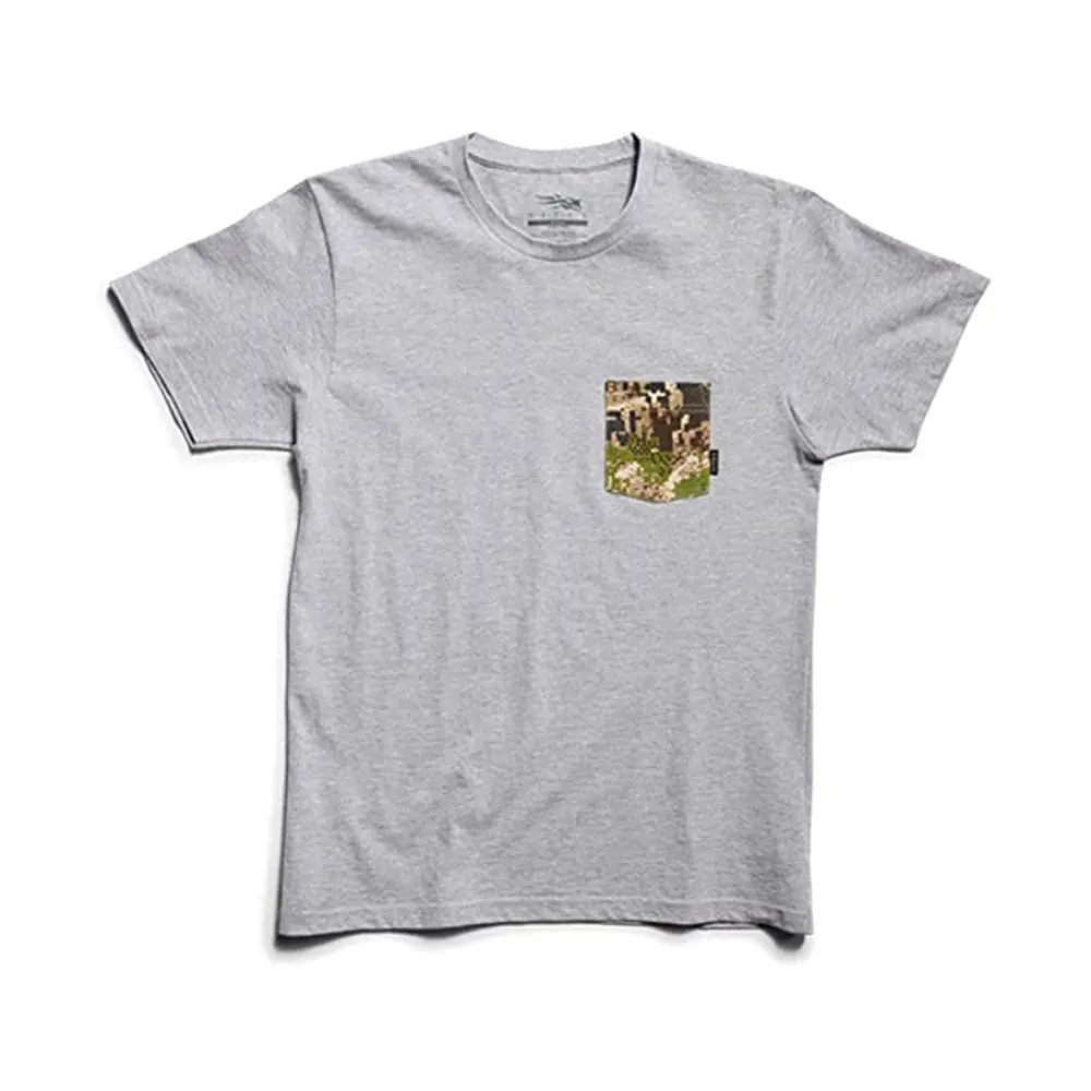 Sitka Gear Optifade Pocket Tee (Heather Gray/Subalpine) 1
