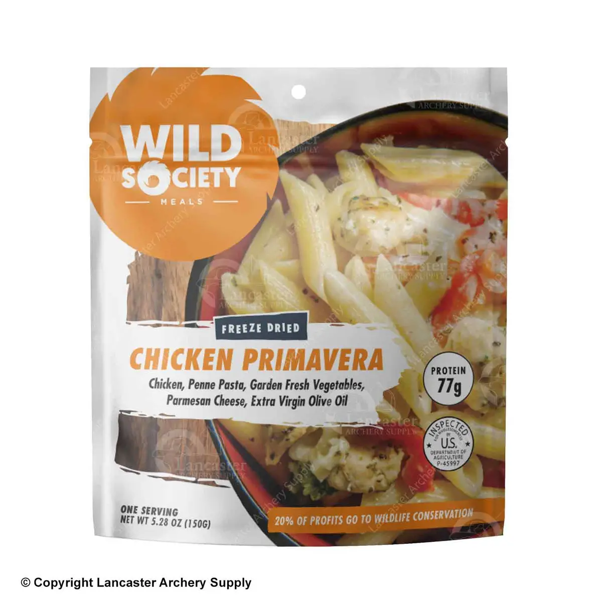 Wild Society Chicken Pasta Primavera Freeze Dried Meal 1