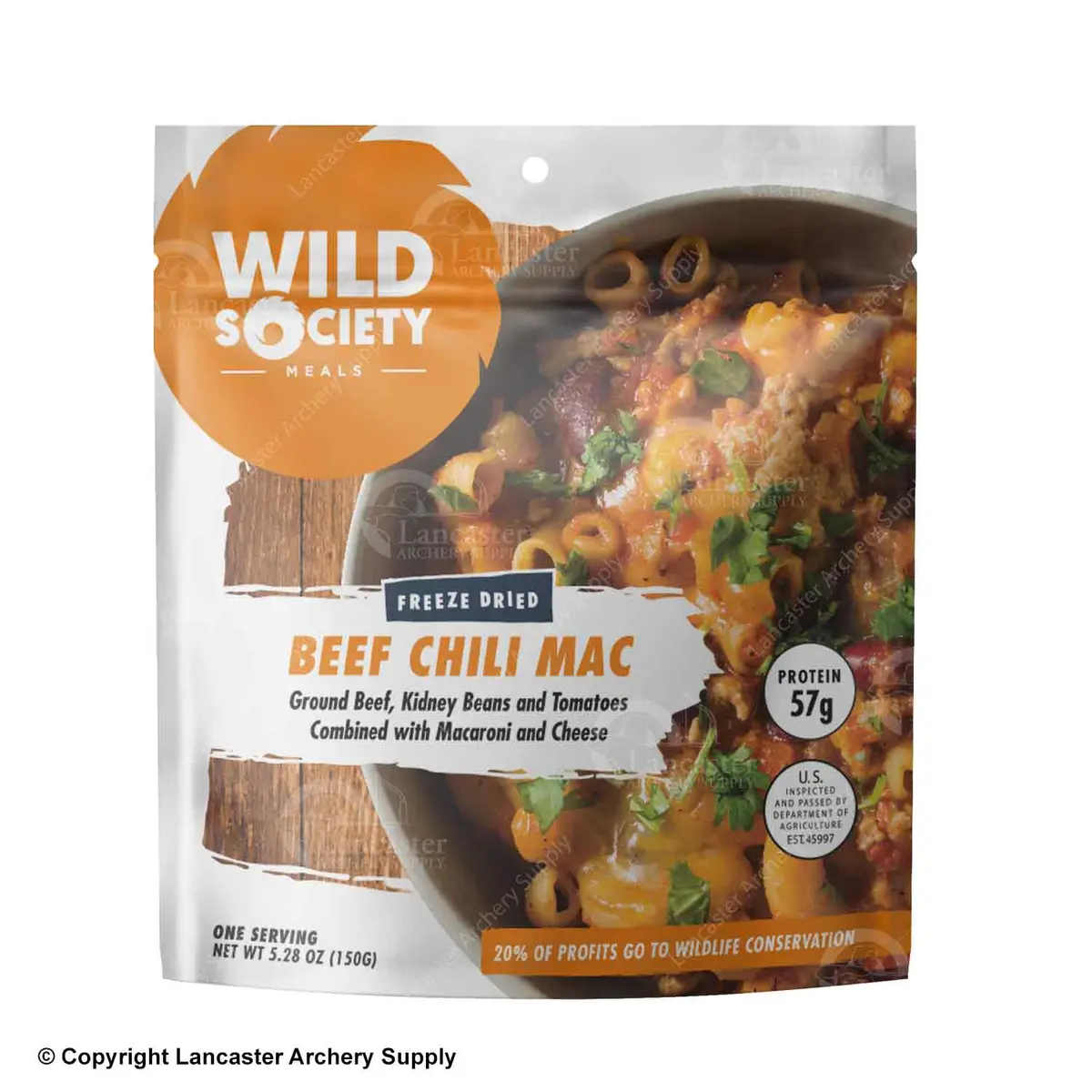 Wild Society Beef Chili Mac Freeze Dried Meal 1