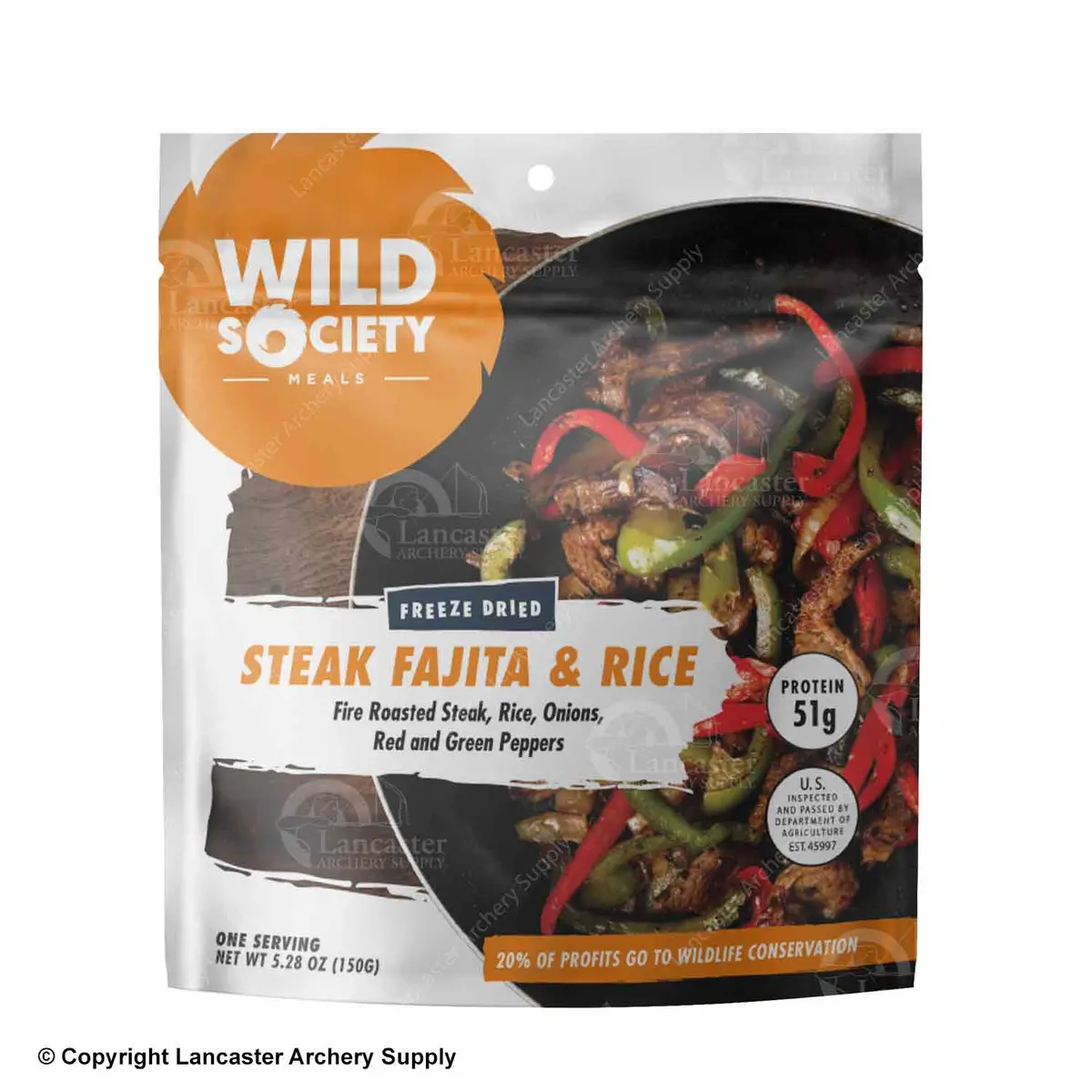 Wild Society Steak Fajita And Rice Freeze Dried Meal 1