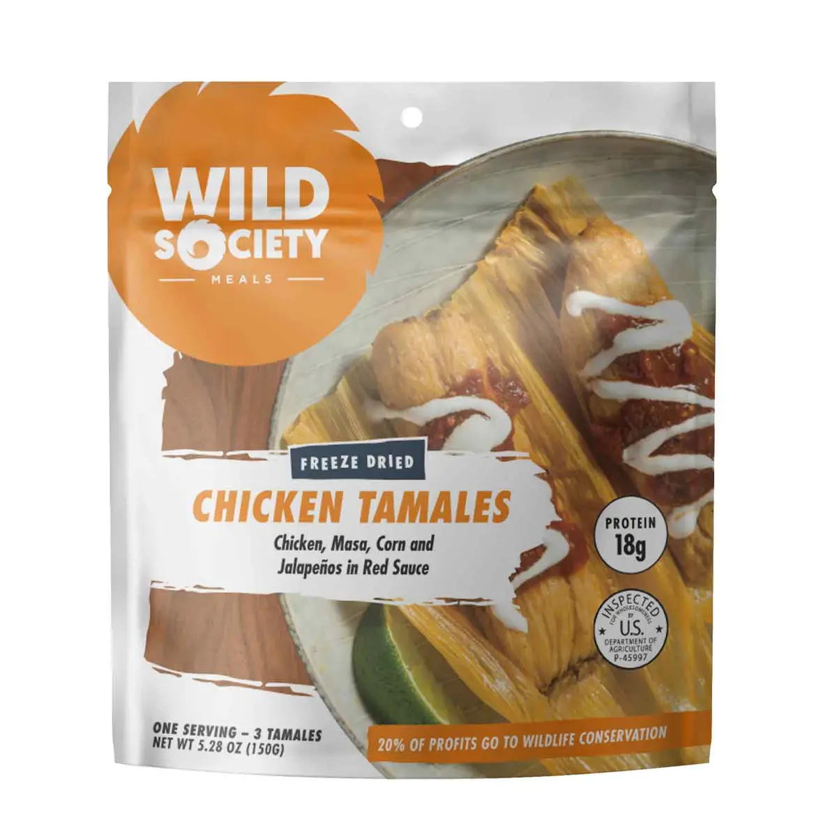 Wild Society Chicken Tamales Freeze Dried Meal 1
