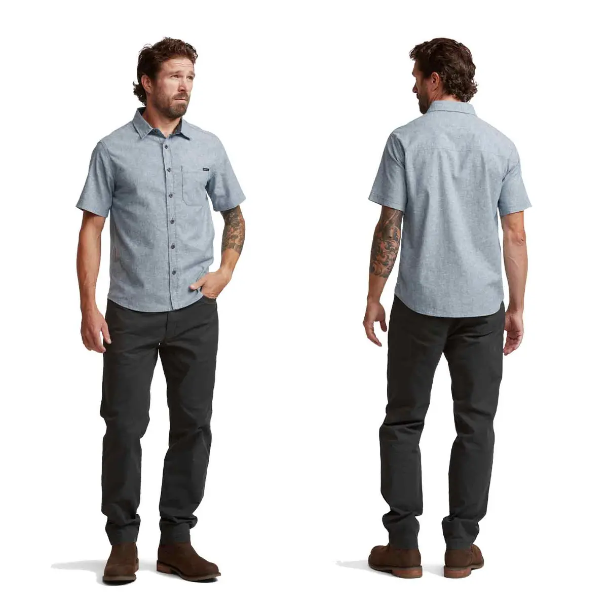 Sitka Ambary Short Sleeve Shirt (Pacific Heather) 2