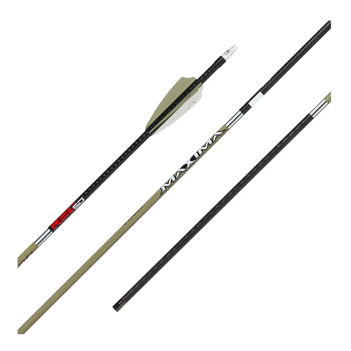 Carbon Express Maxima Red Sd Fletched Arrows (Drab) 1