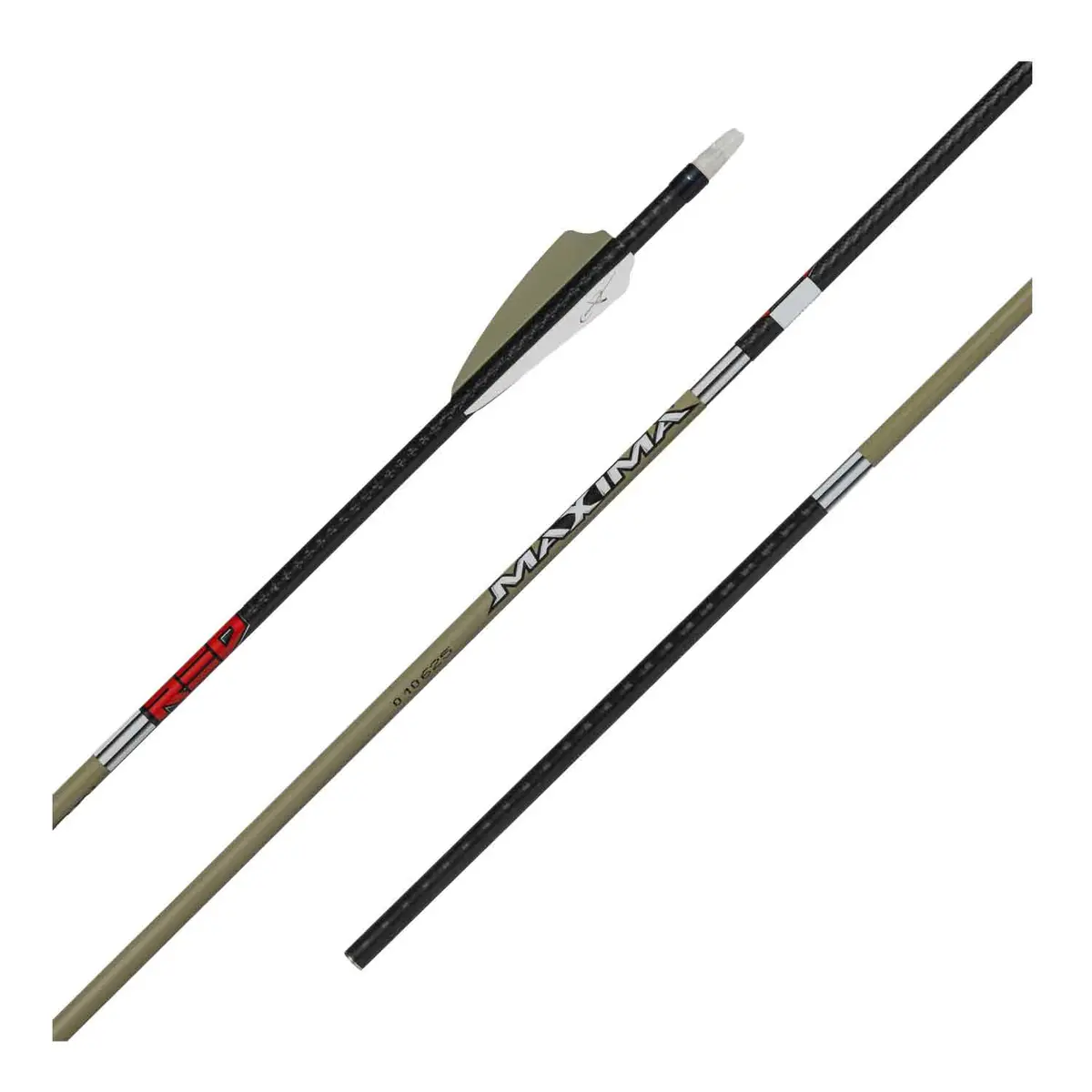 Carbon Express Maxima Red Fletched Arrows (Drab) 1