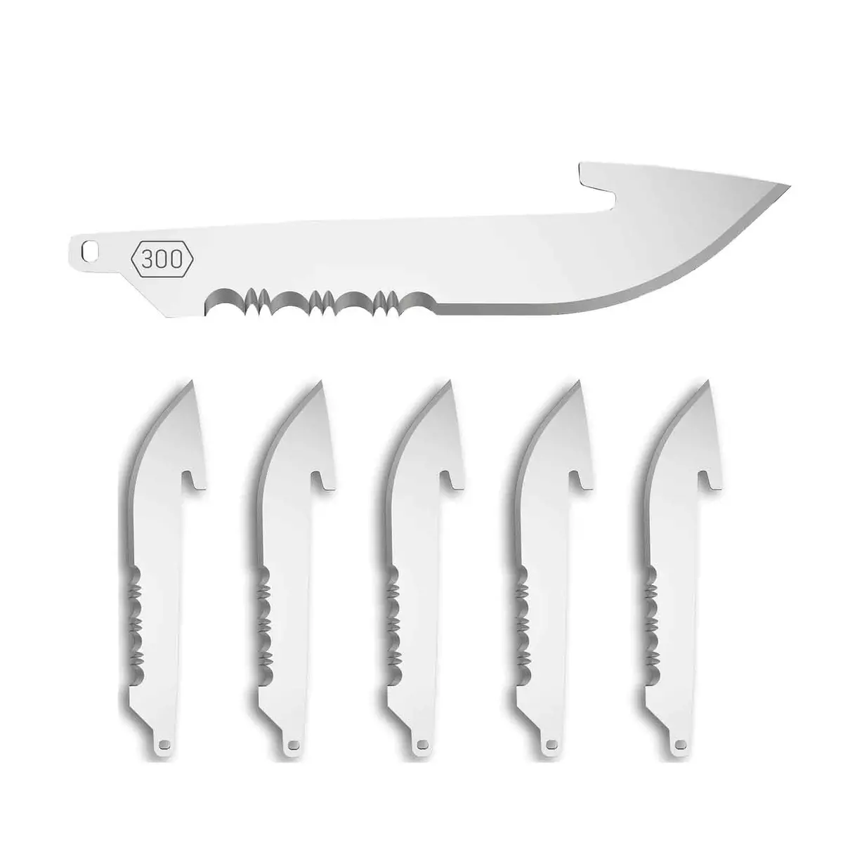 Outdoor Edge 3" Drop Point Serrated Replacement Blades 1