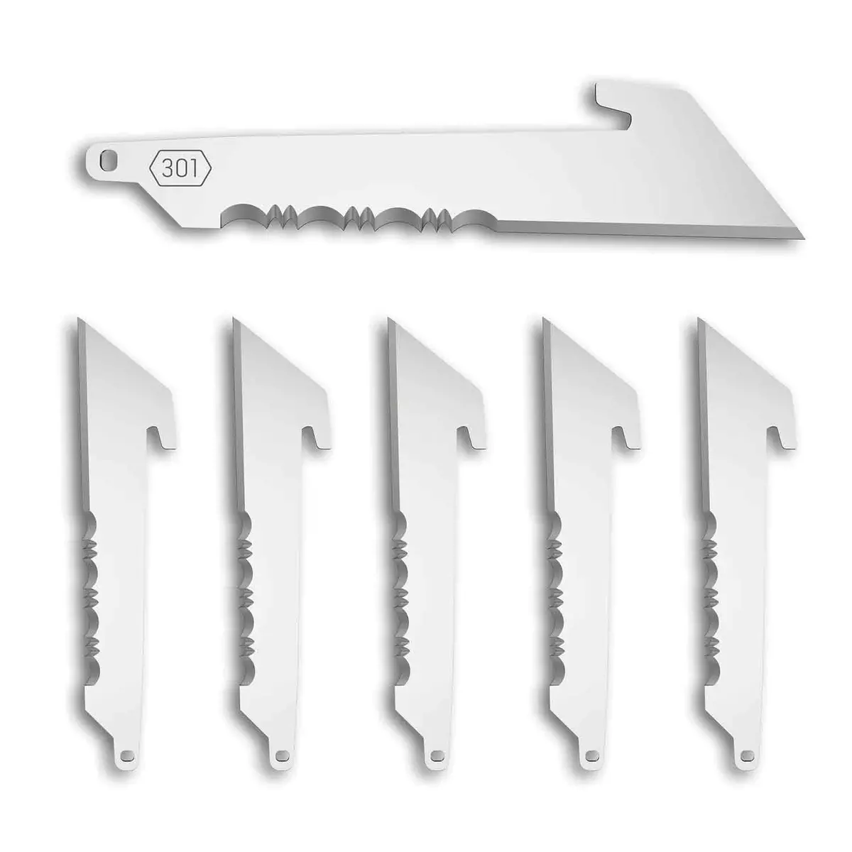 Outdoor Edge 3" Utility Serrated Replacement Blades 1