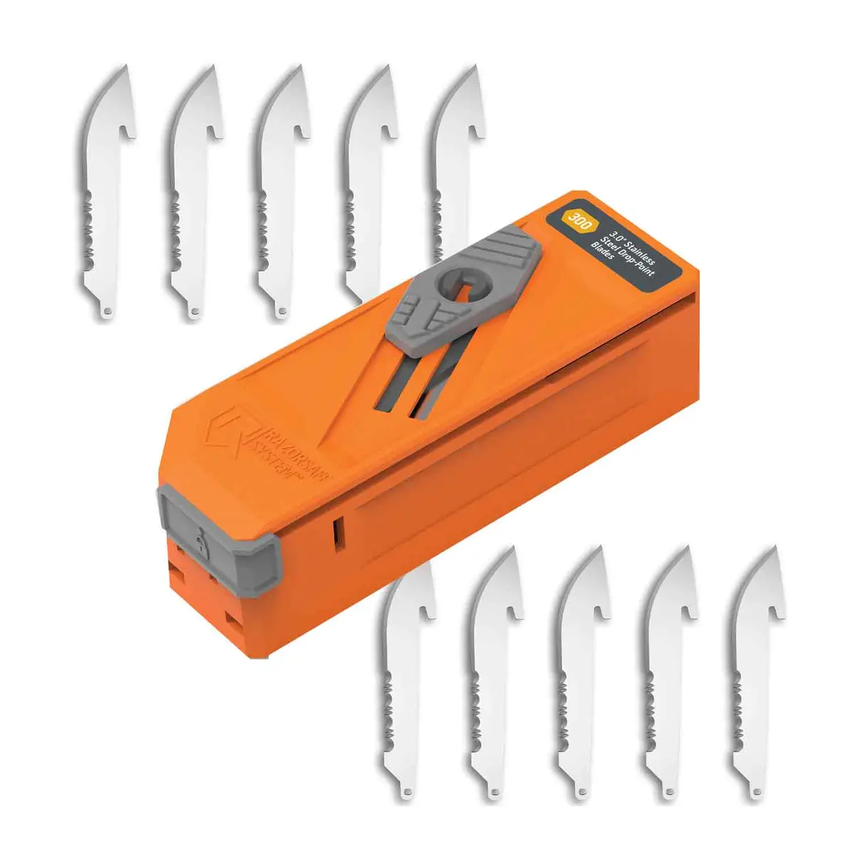 Outdoor Edge 3" Drop Point Blade Dispenser W/12 Blades 1