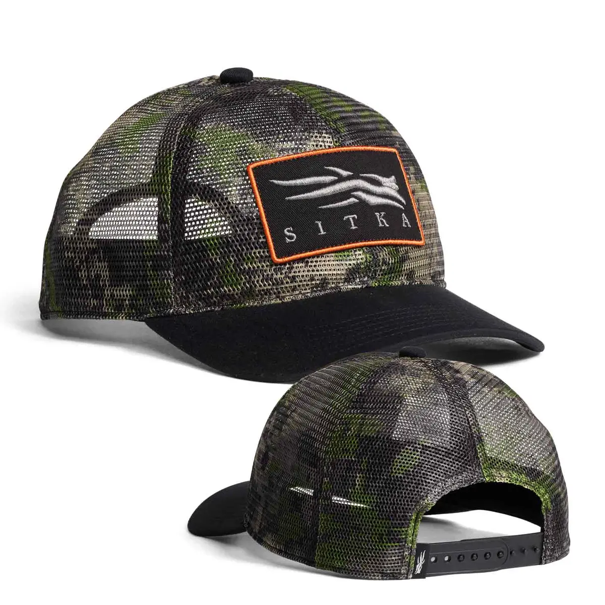 Sitka Icon Mid Pro Black/Optifade Cover Trucker Hat 1