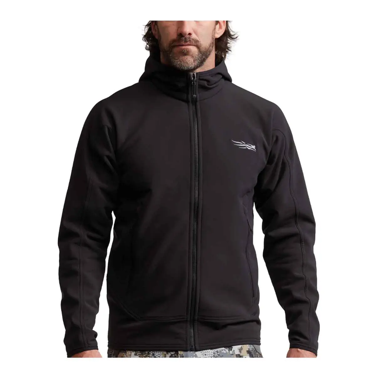 Sitka Alpha Fleece Black Hooded Jacket 1