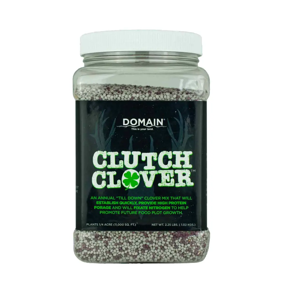 Domain Clutch Clover Food Plot Seed 1/4 Acre 1