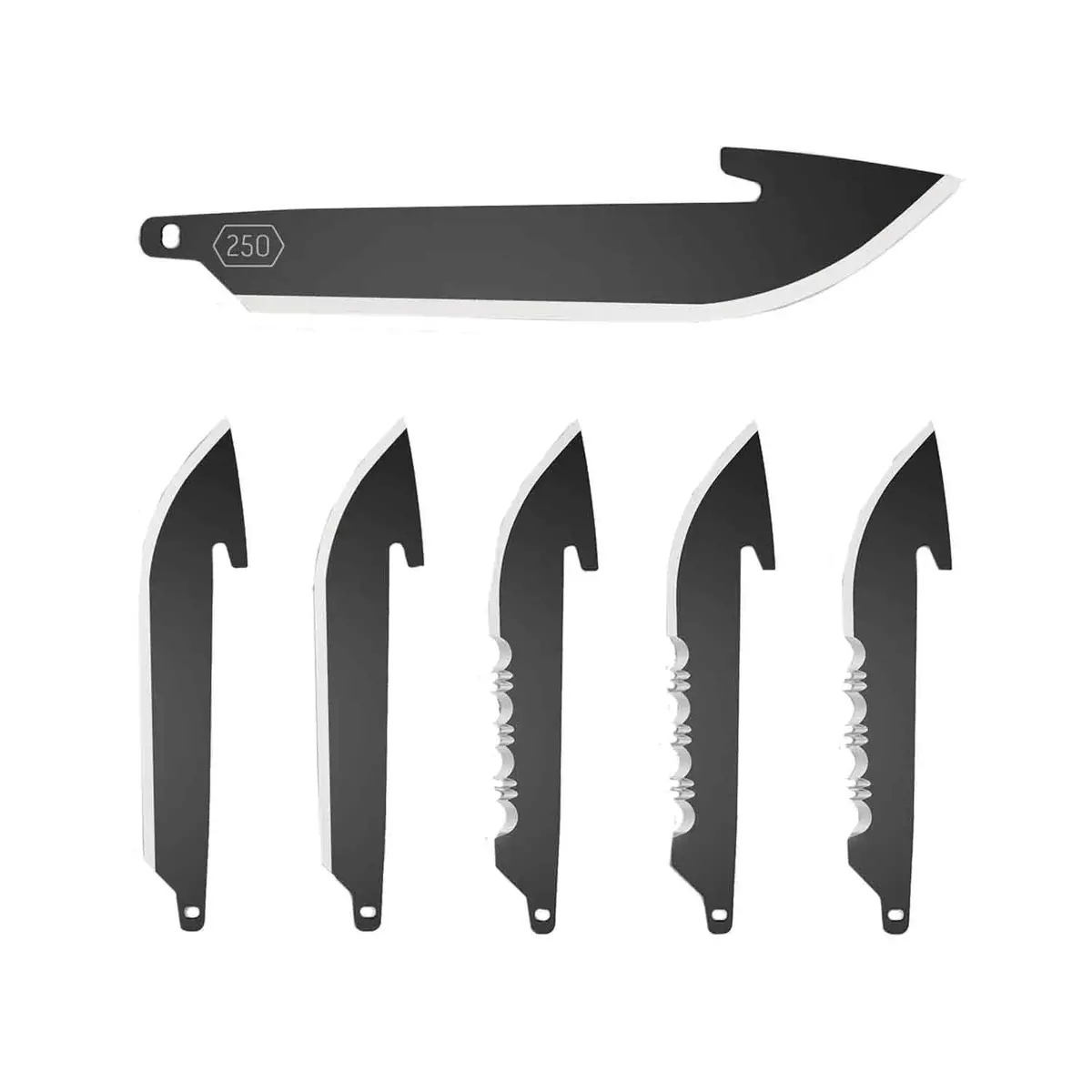 Outdoor Edge 250 Black Drop Point Blade Combo Pack 1