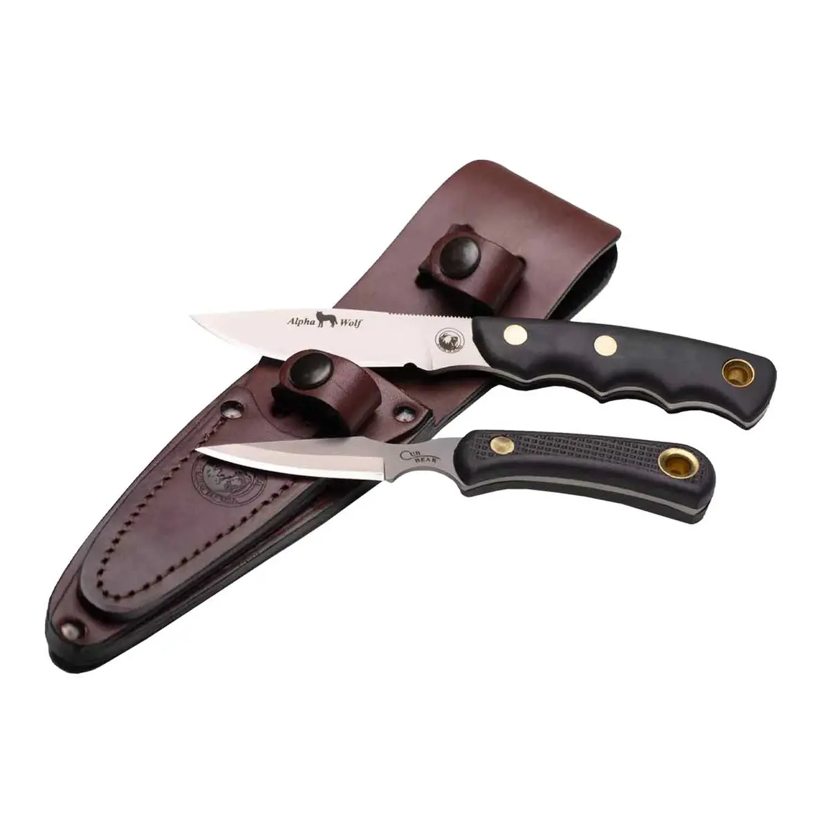 Knives Of Alaska Alpha Wolf/Cub Bear Combo Knife With Black Suregrip Handle (Open Box X1045429) 1