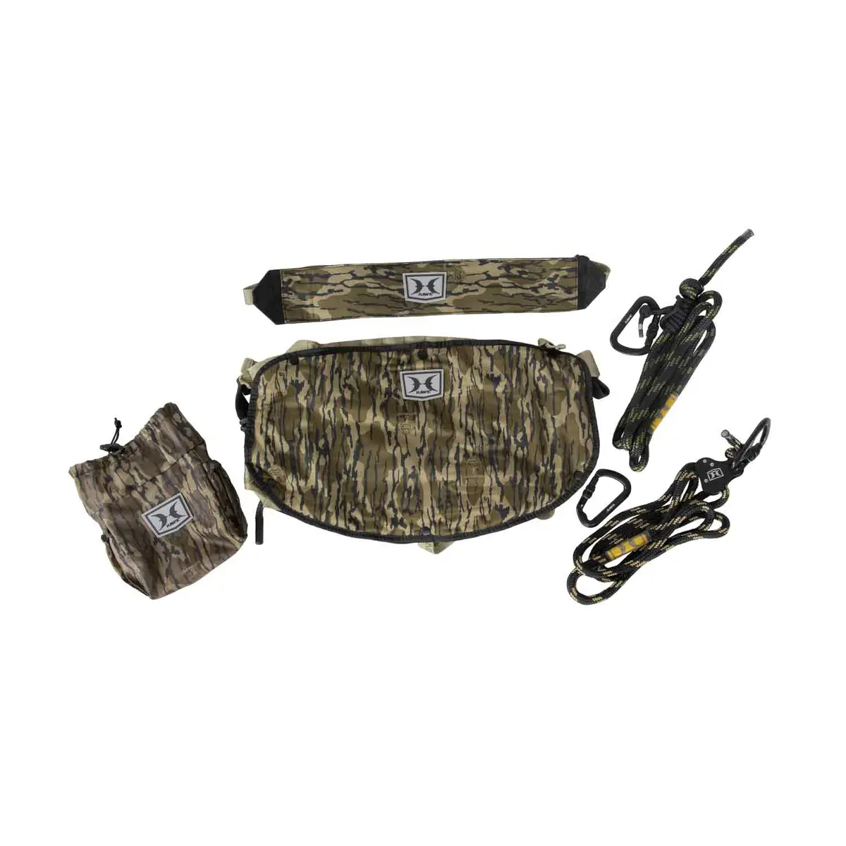 Hawk Helium Hammock Mossy Oak Bottomland Saddle Kit 1
