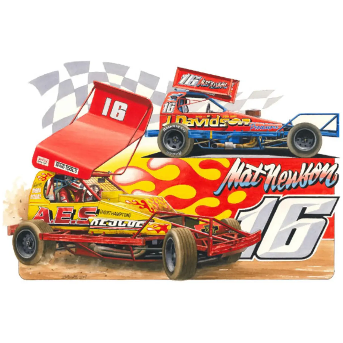 Brisca F1 Sticker #16 Mat Newson 1