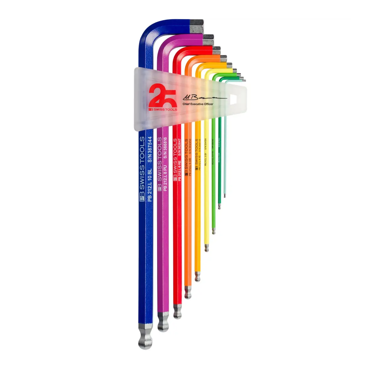 Pb Swiss Pb 212.Lh-10Rb25ycn Rainbow Hex L-Key Set, 25 Year Anniversary Edition, 1.5 - 10 Mm 1
