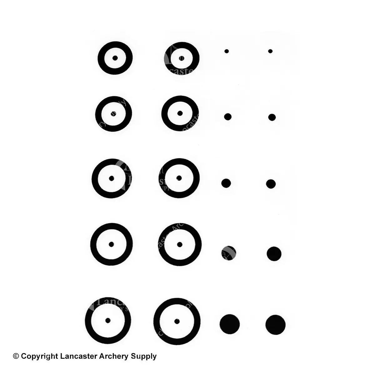 Gunstar Chubby Target Rub-On Aiming Reticles 1