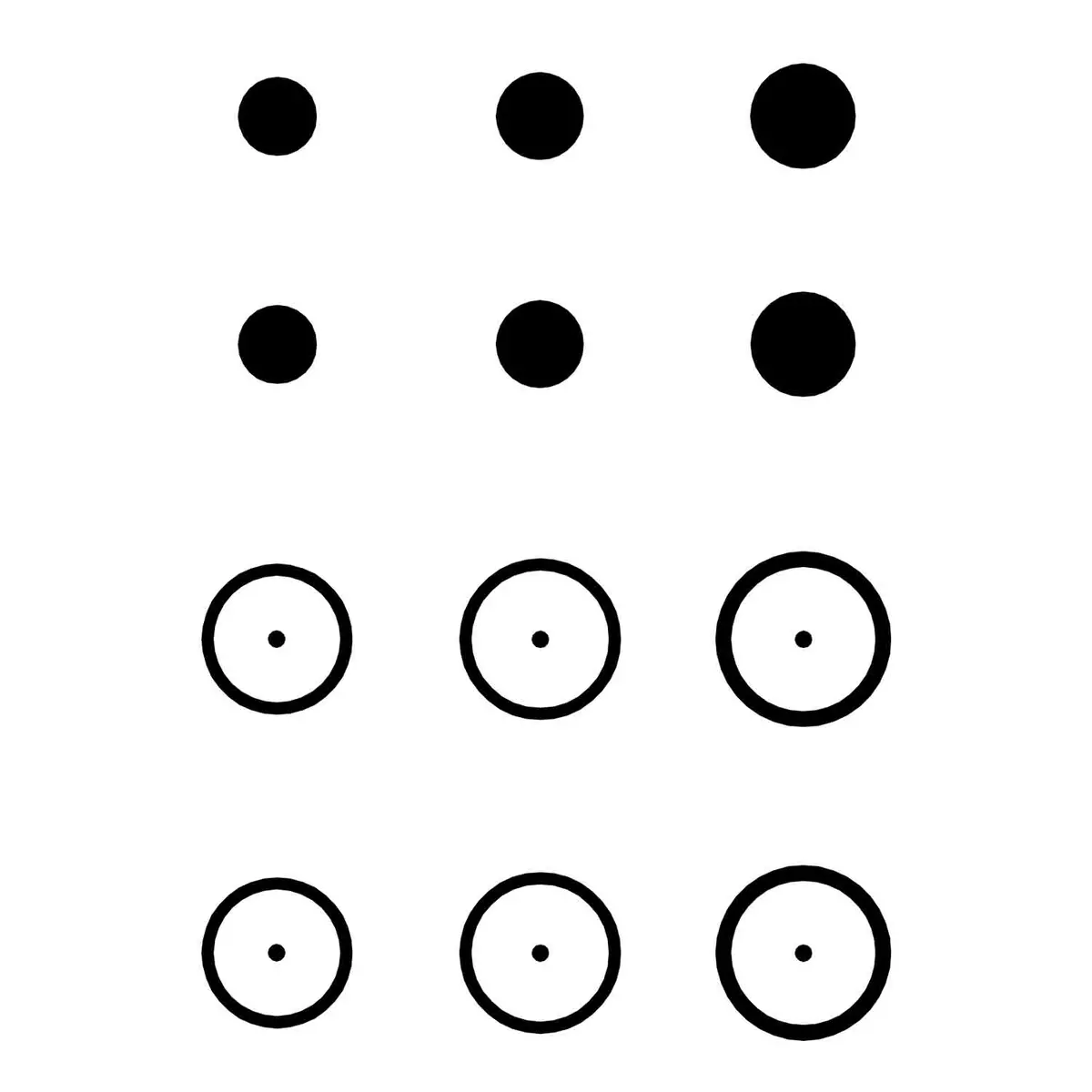 Gunstar Pro Series Rub-On Aiming Rings & Dots (Mongo) 6