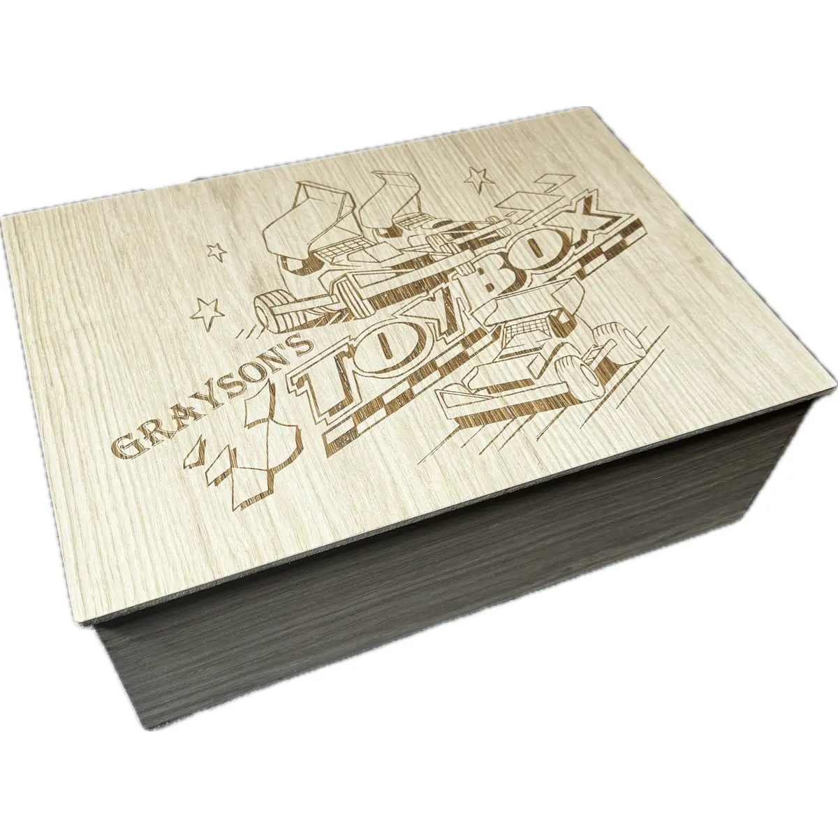Personalised Brisca Wooden Toy Box 1