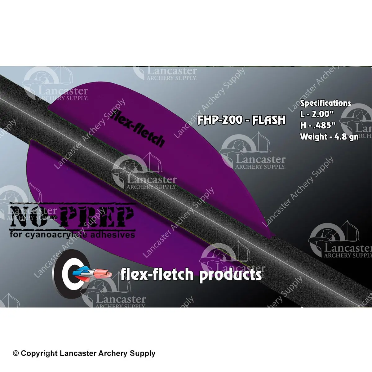 Flex-Fletch FHP-200 Flash Vanes – Ready-to-Apply No-Prep Archery Fletching