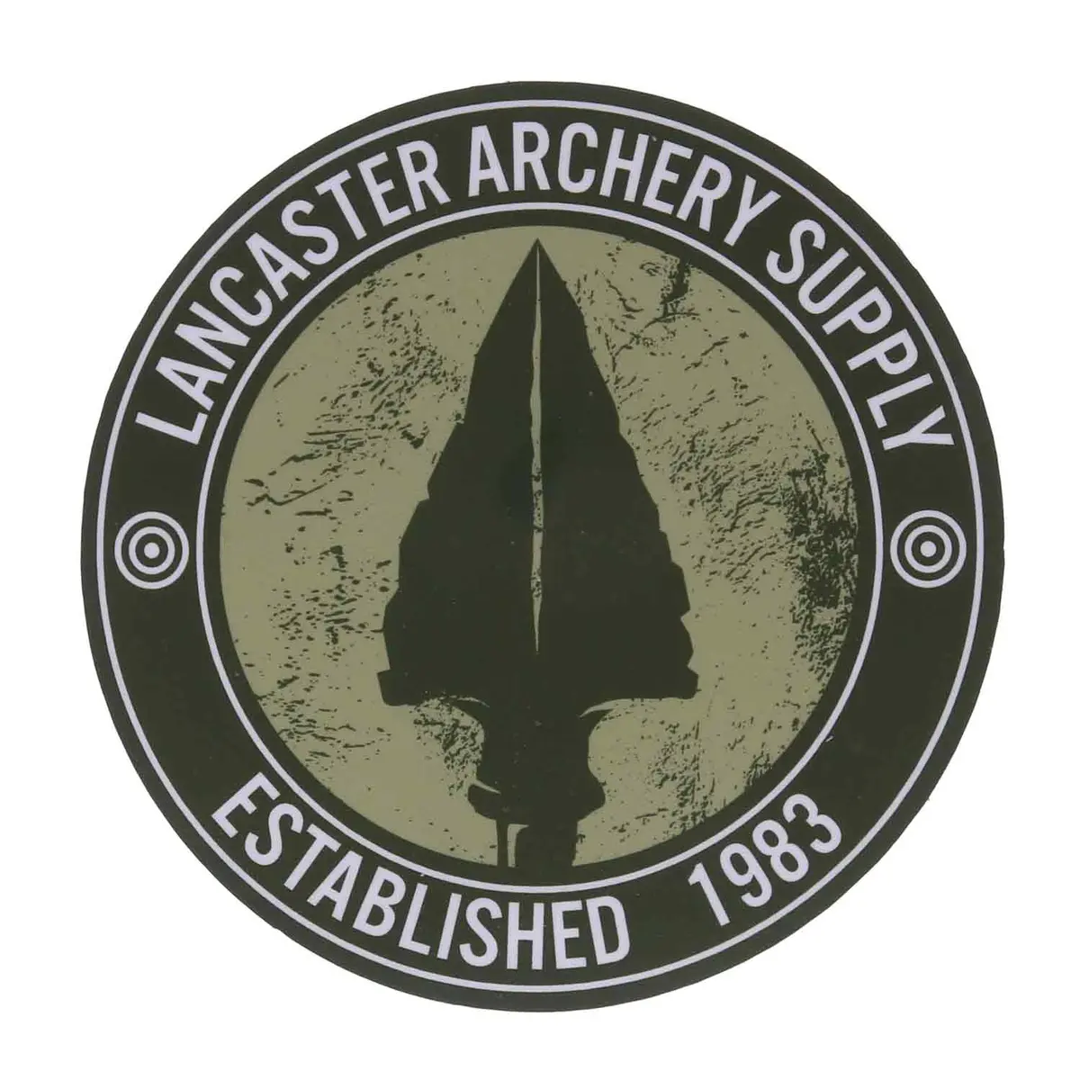 Lancaster Archery Supply Hd Arrowhead Circle Sticker (4.75") 1