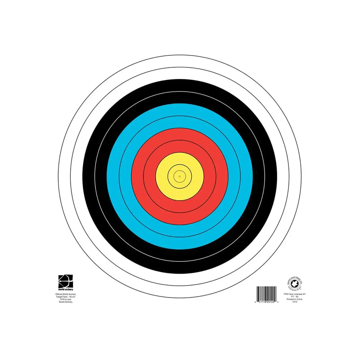 Maple Leaf World Archery Official Target Face (40 Cm) 1