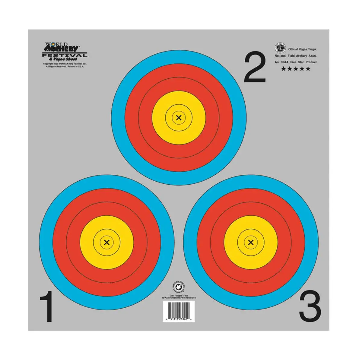 Maple Leaf Ft-40Cm 3 Spot Grey "Vegas" Target Face 1
