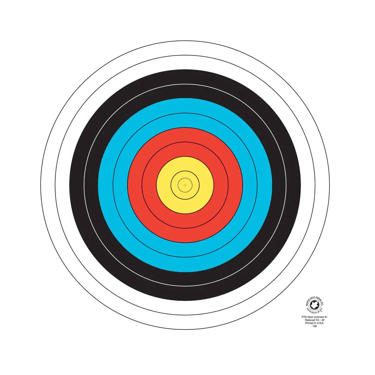 Maple Leaf Miniature 40Cm 10-Ring Target Faces 1