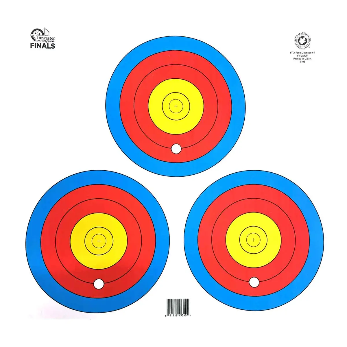 Maple Leaf Las Classic Finals 3X40cm Target Face With Bonus Ring 1