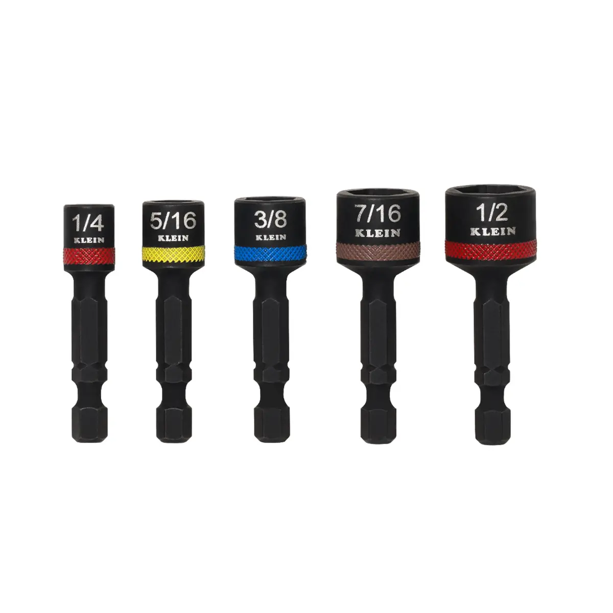 Klein Tools 32925S Magnetic Power Nut Setters, 2-Inch Shaft, 5 Pc. 1