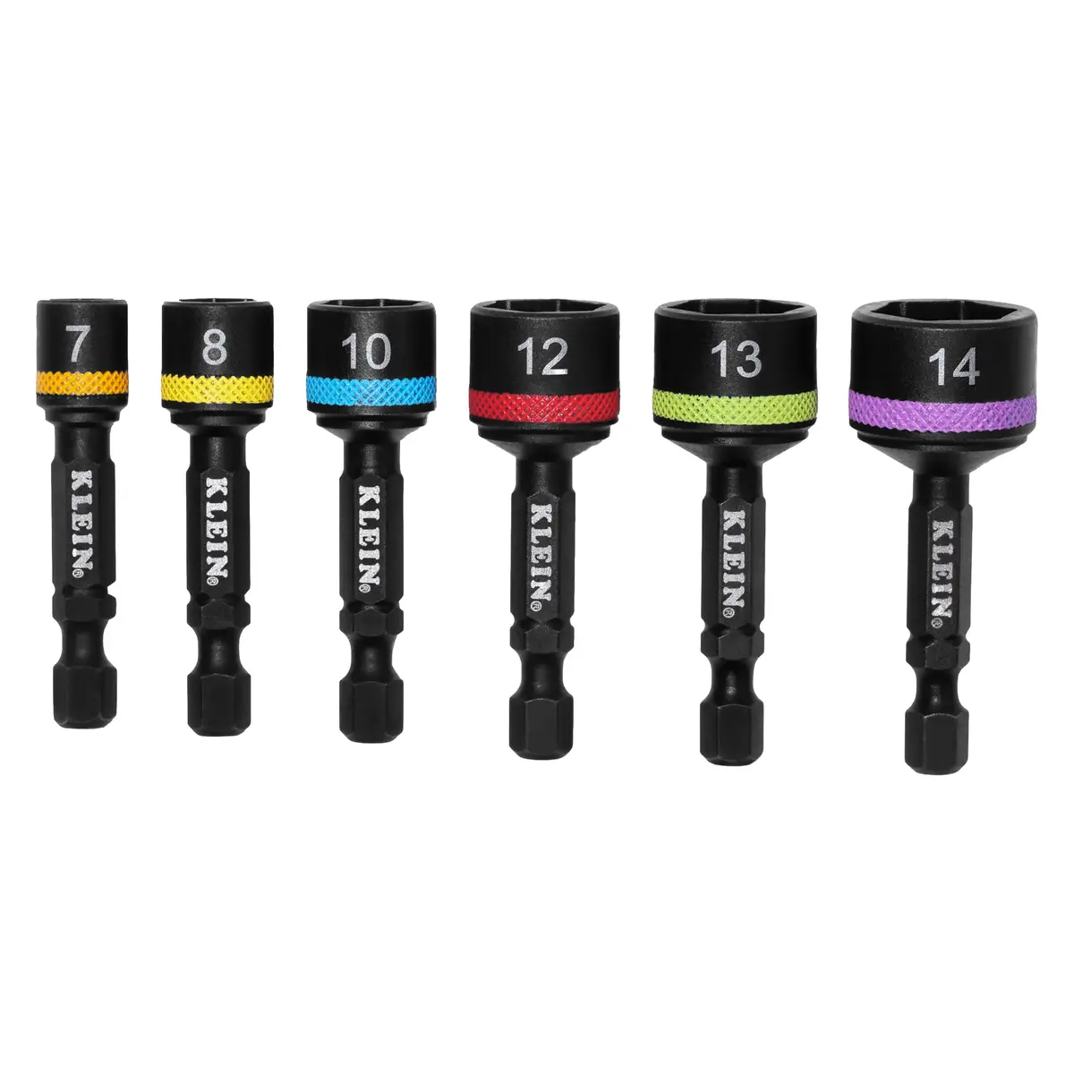 Klein Tools 32926Sm Magnetic Power Nut Setters, 2-Inch Shaft, 6-Piece Metric 1