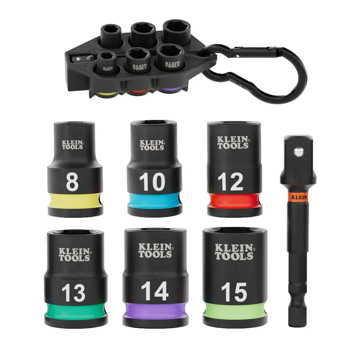 Klein Tools 33808M Grab-And-Go Impact Socket Set, Metric, 7 Pc. 1