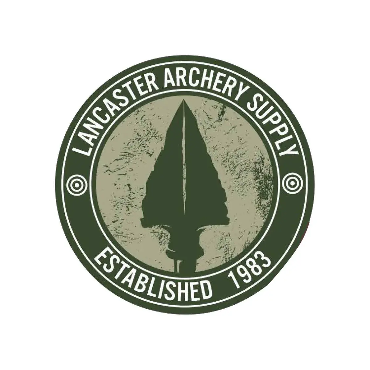 Lancaster Archery Supply Arrowhead Circle Sticker 1