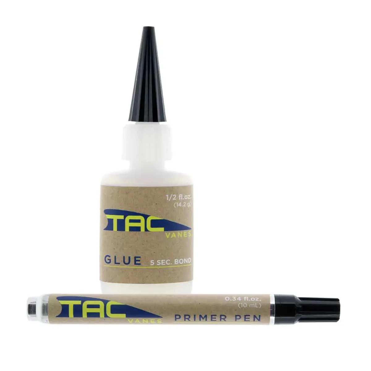 Tac Vanes .5 Oz Glue & .34 Oz Primer Pen Kit 1
