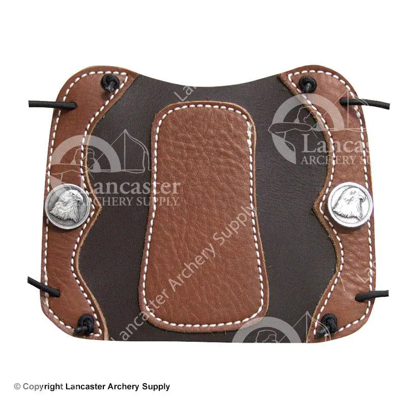 Vista Small Deluxe Traditional Leather Armguard W/ Elastic 1