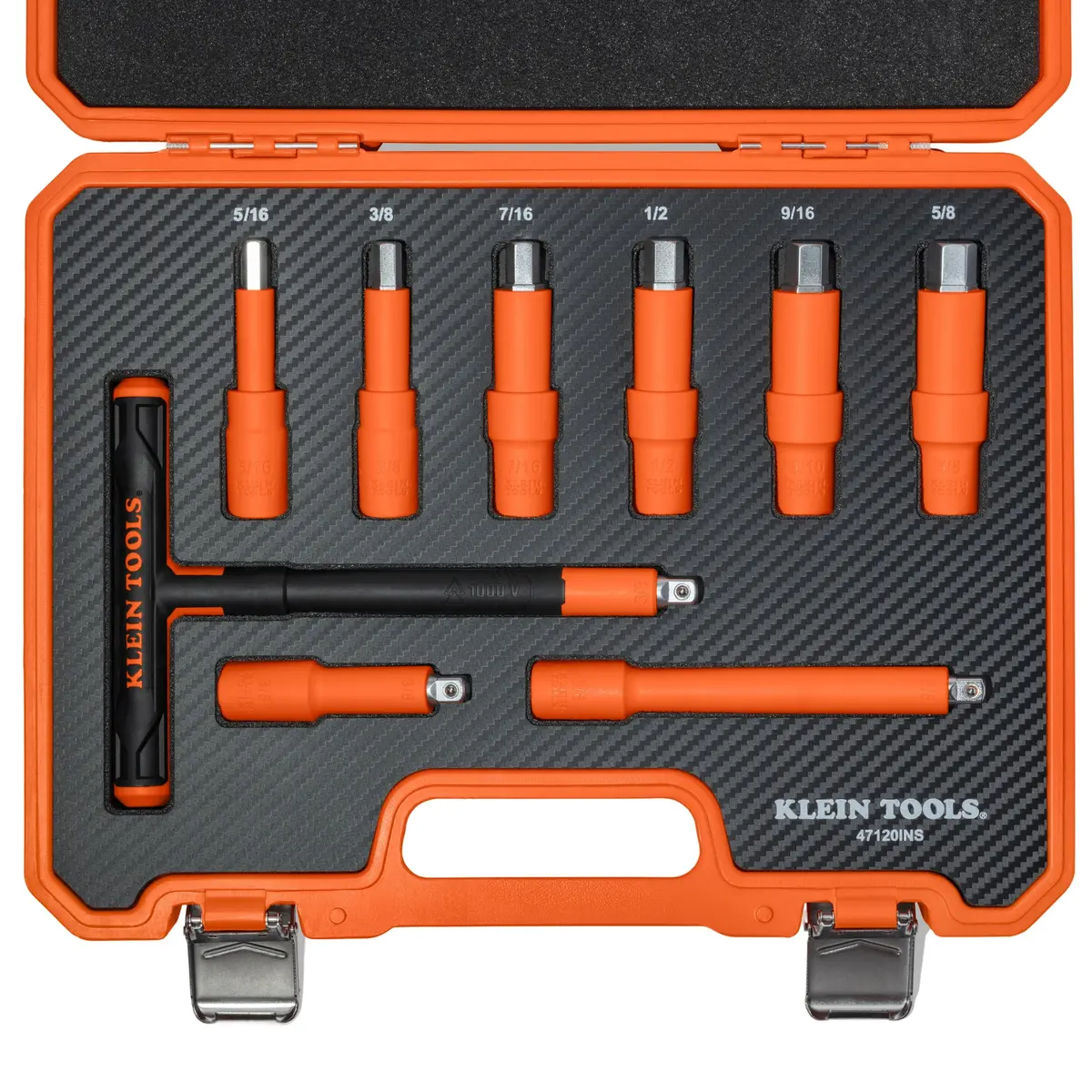 Klein Tools 47120Ins Insulated T-Handle And Hex Bit Set, 9-Piece 1