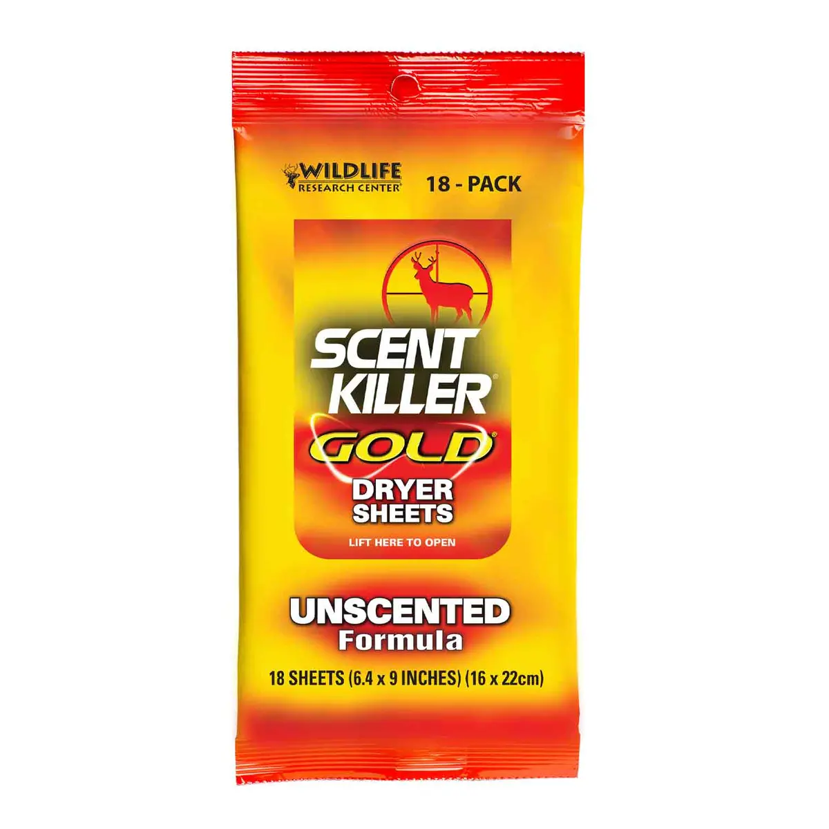 Wildlife Research Center Scent Killer Gold Unscented Dryer Sheets 1