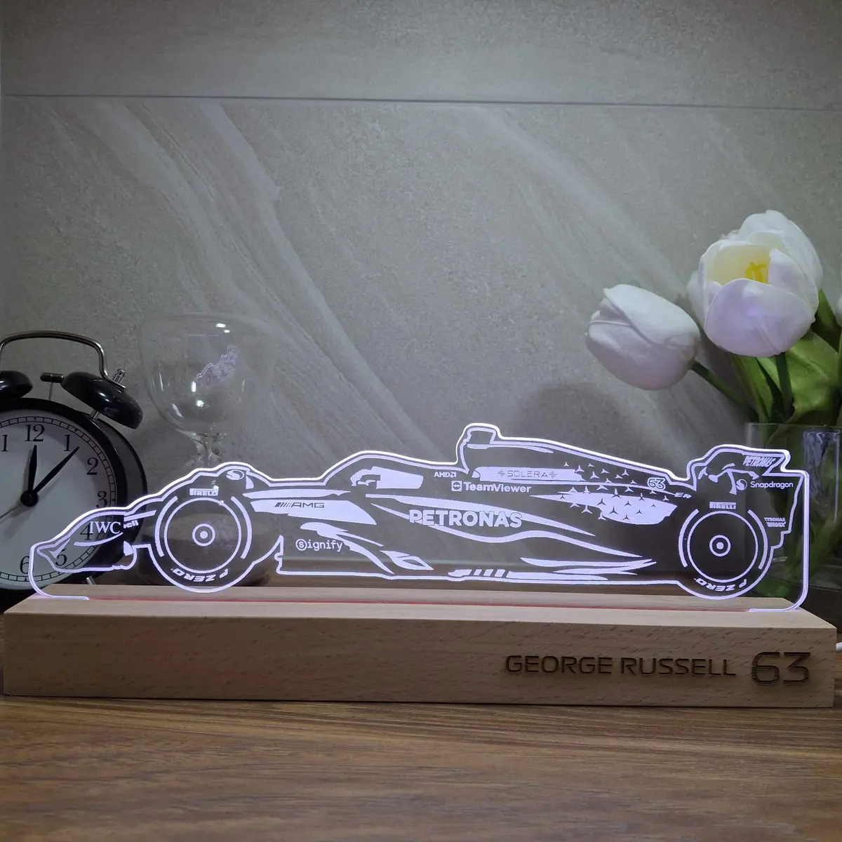 George Russell Mercedes 2025 Led Lamp Light 1