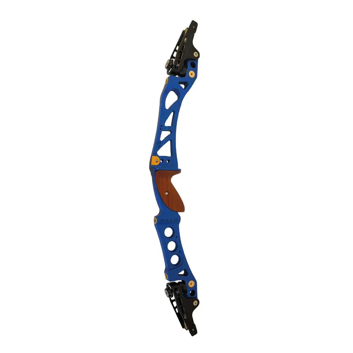 Gillo Gt 27In Formula Target Recurve Riser With Xl Adjustable Limb Pockets-Black/Blue-Rh (Open Box X1046229) 1