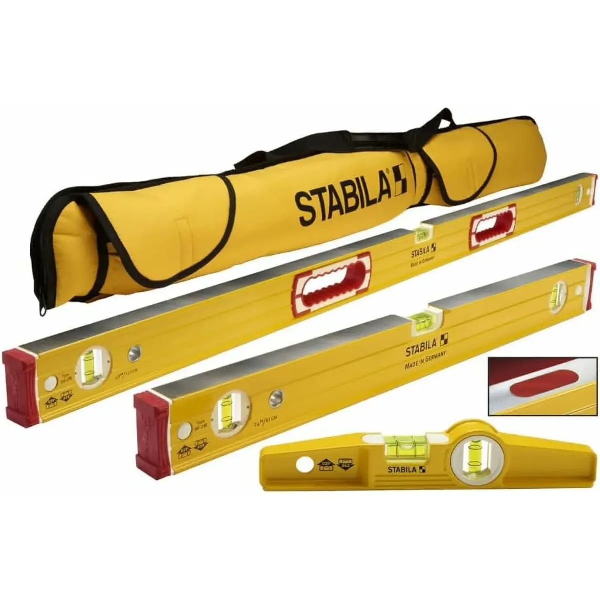 Stabila 48380 Magnetic Level Set Kit - 48"/24" Torpedo And Case 1