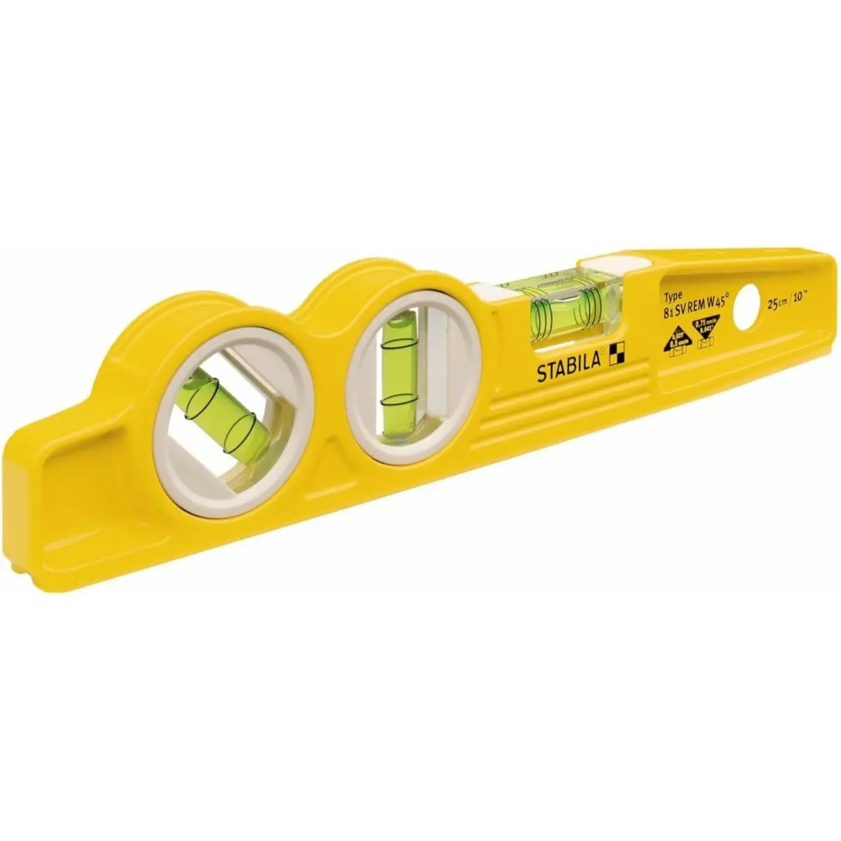 Stabila 25245 Type 81Smw45 Die Cast Three Vial Torpedo Level 10 Inch 1