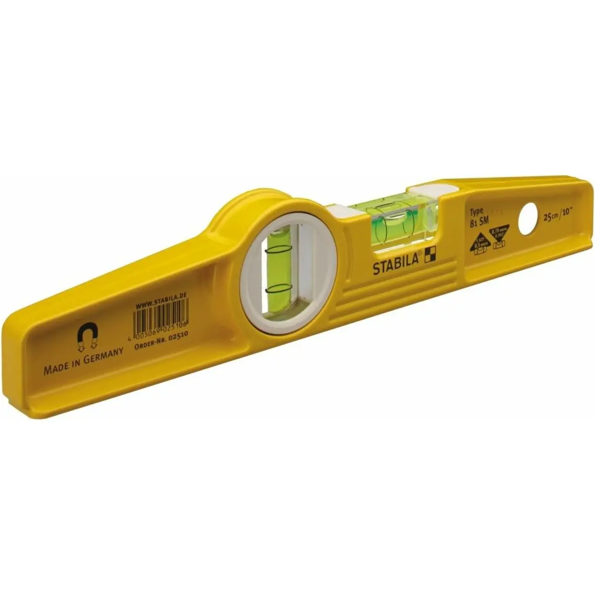Stabila 25100 Type 81Sm Die Cast Magnetic Torpedo Level 10 Inch 1