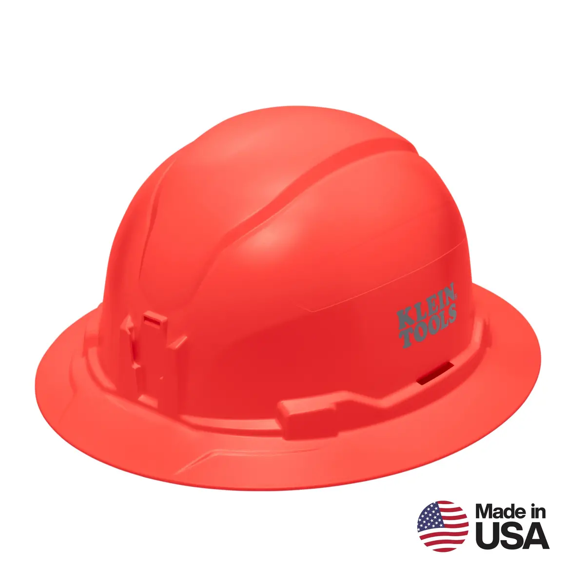 Klein Tools 60860Br Hard Hat, Non-Vented, Full Brim Style, Orange 1