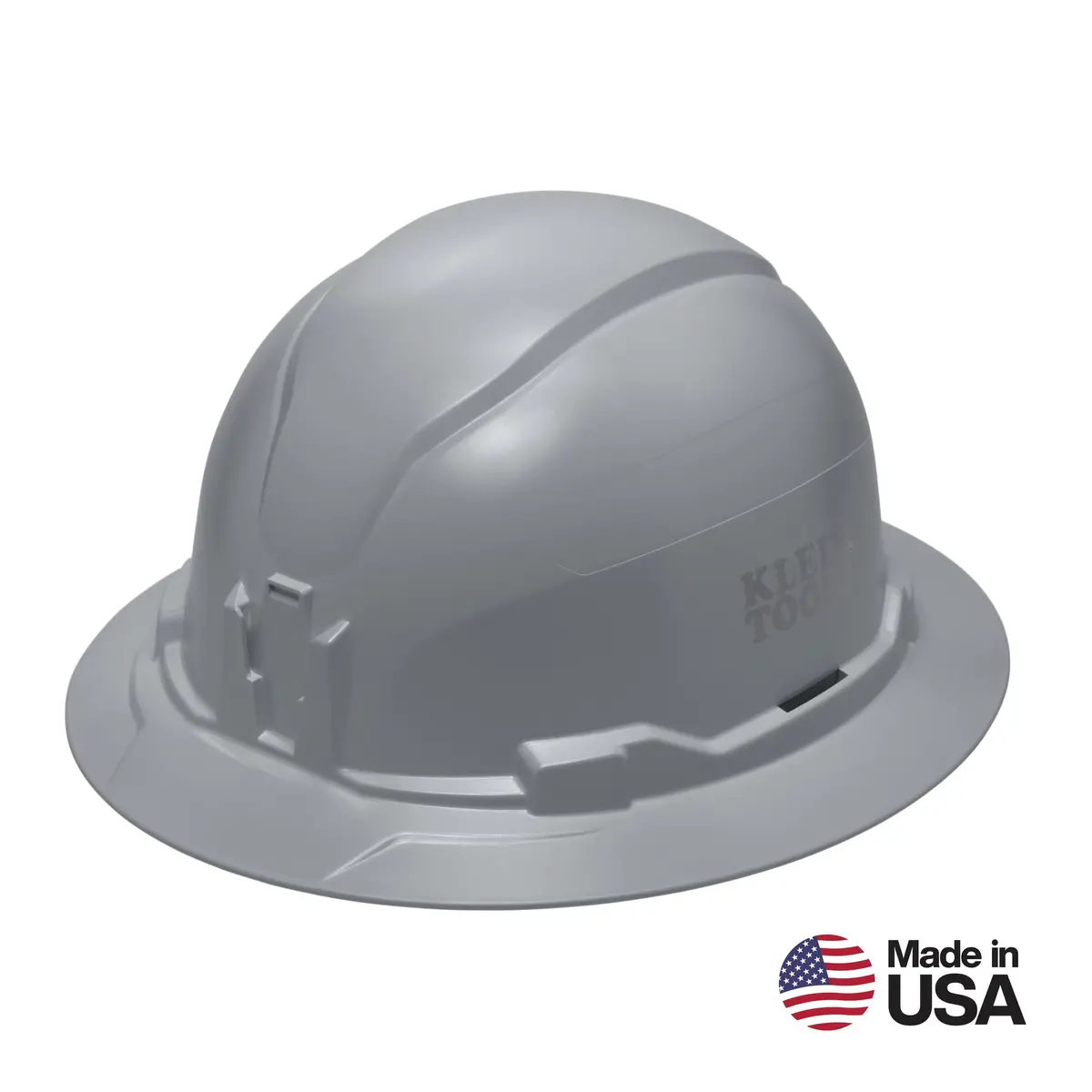 Klein Tools 60863Br Hard Hat, Non-Vented, Full Brim Style, Gray 1